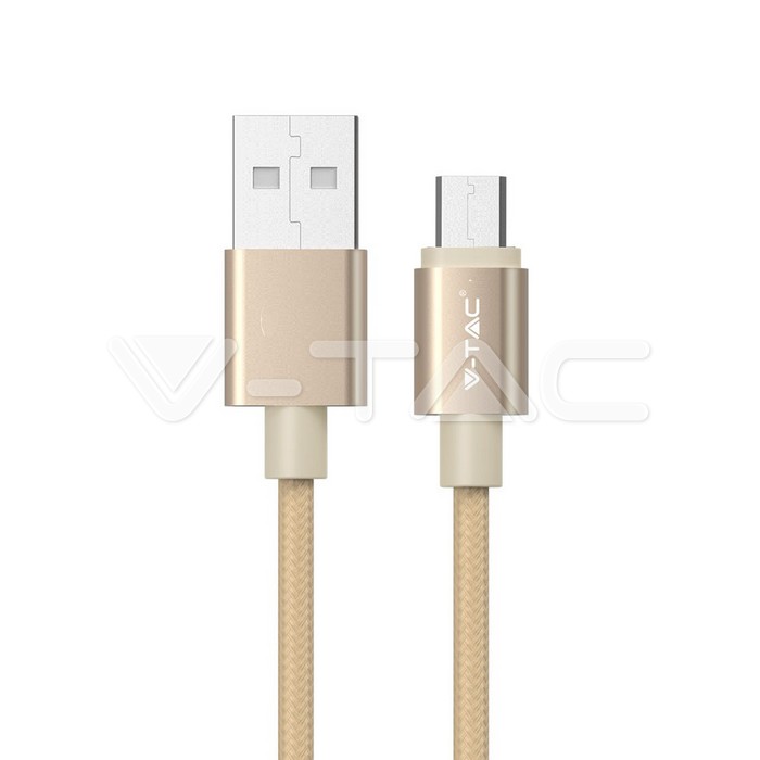 1m. Micro USB Cavo colore oro Platinum Series