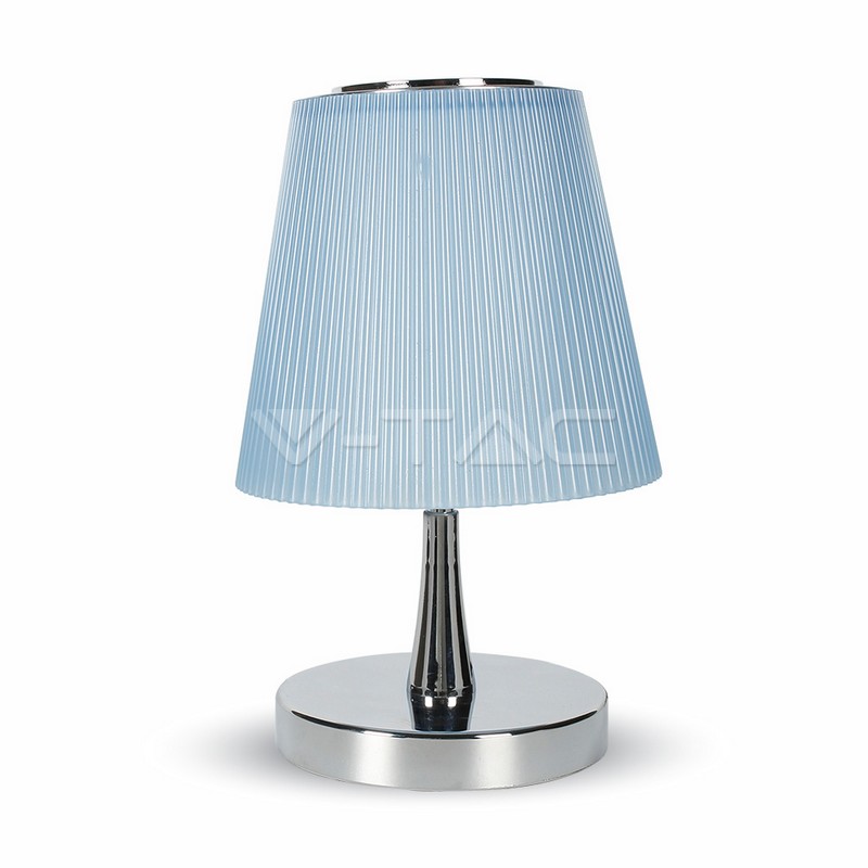 5W LED Desk Lamp Chrome Body+ Blue Shade