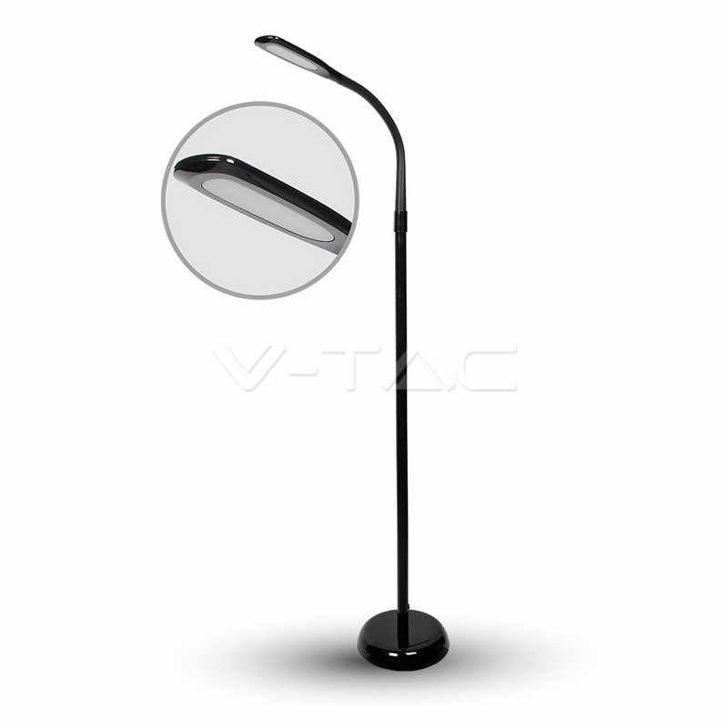 7W LED Floor Lamp Black