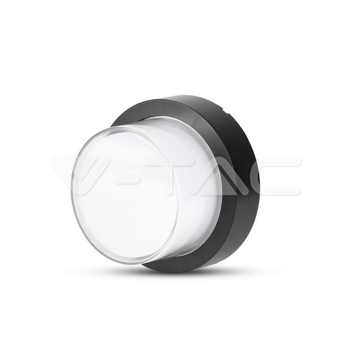 Applique a LED 7W Nero rotondo 3000K