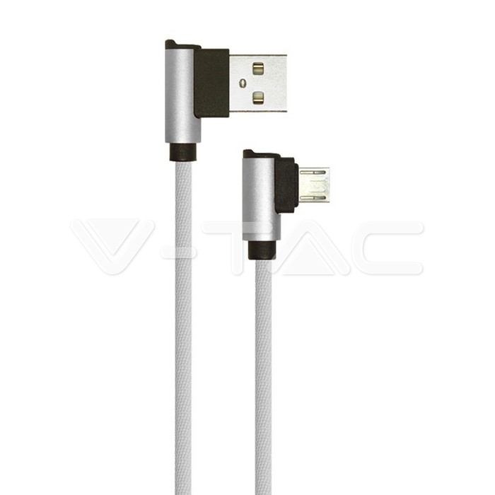 1m. Micro USB Cavo Grigio Diamond Series