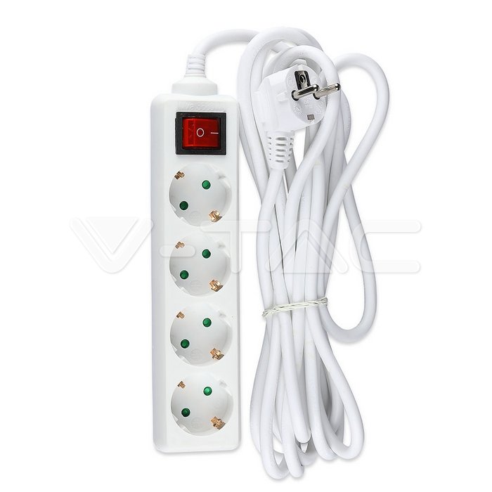 4 Ways Socket Switch Cable 5m
