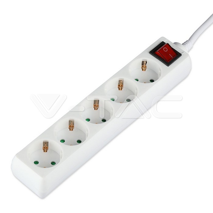 5 Ways Socket Switch Cable 1.5m