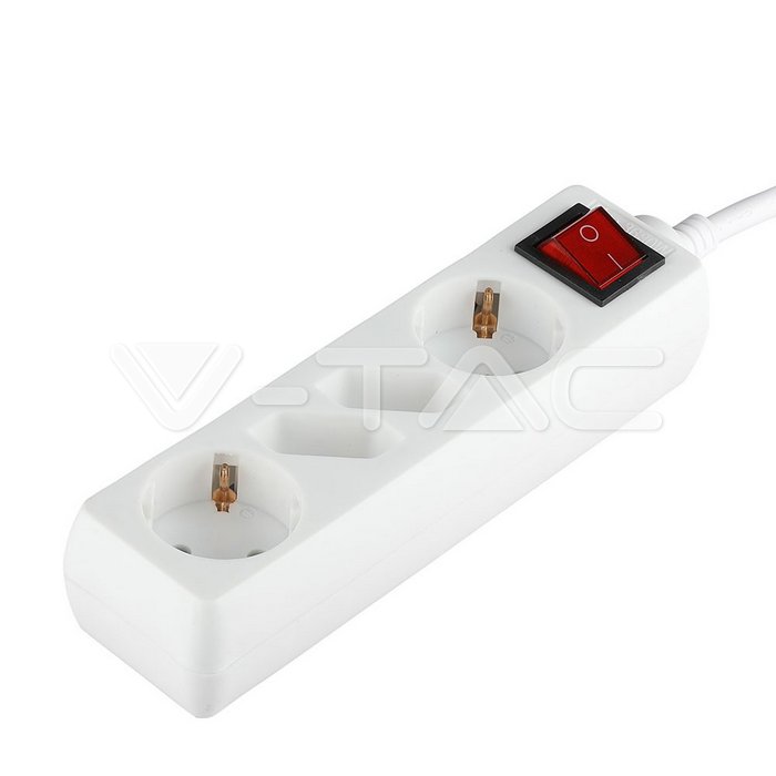 4 Holes Socket Switch White
