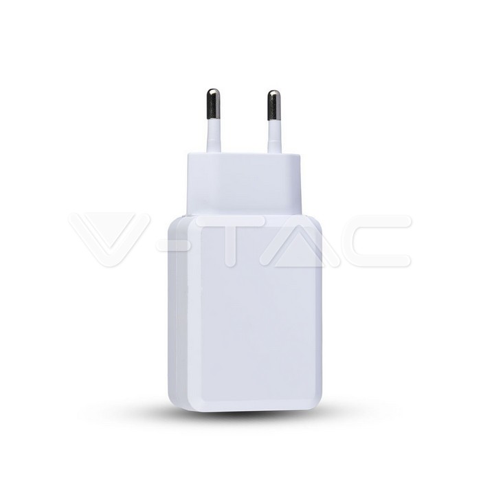 Adattatore da viaggio USB QC3.0 Blister Bianco