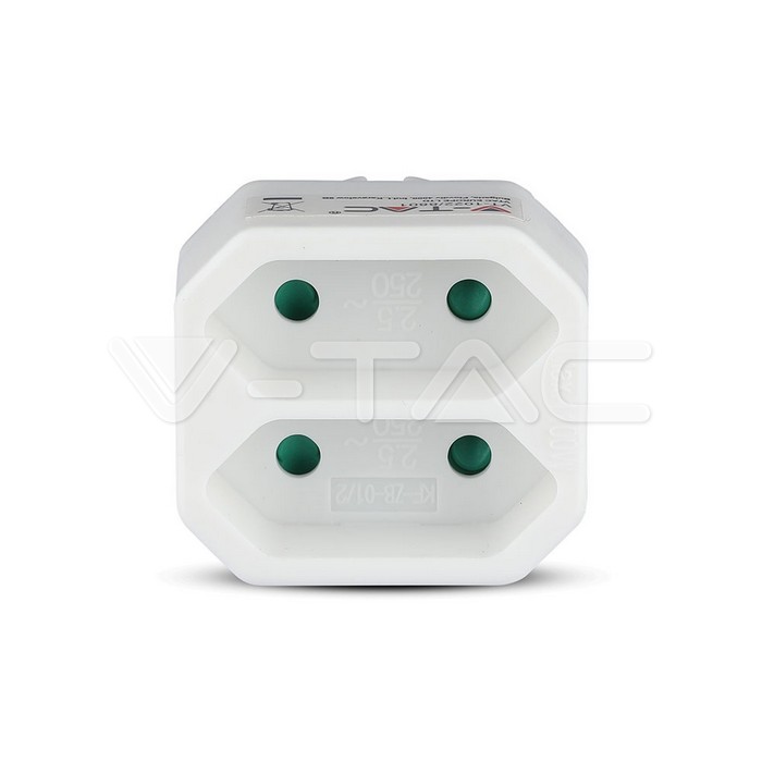 2 Outlet Adapter 2.5A White Label + Poly Bag