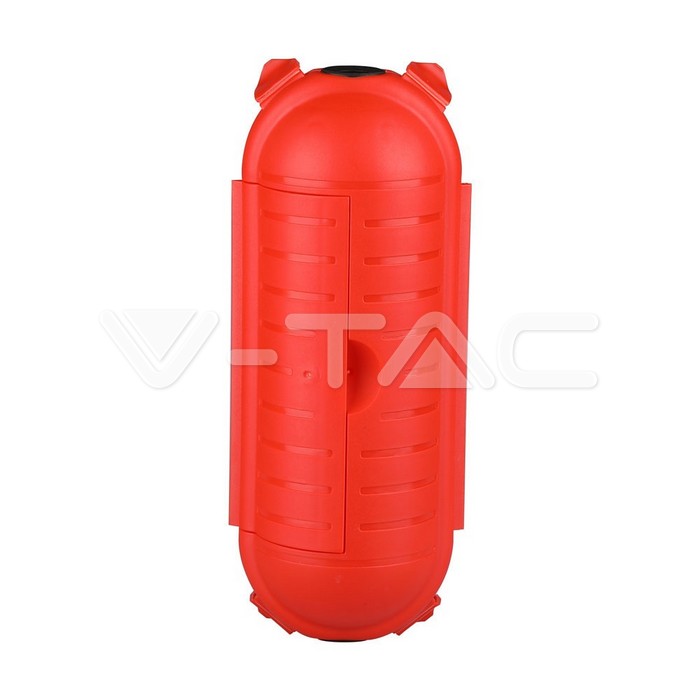 Waterproof Safe Box for Extension Sockets IP44 Black+Red
