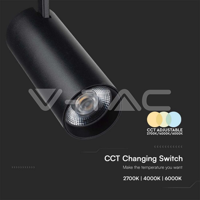 30W LED COB Tracklight 3in1 Black Body img 2