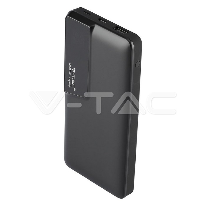 10000mAh Power Bank portatile Digital Display & USB Type C Nero
