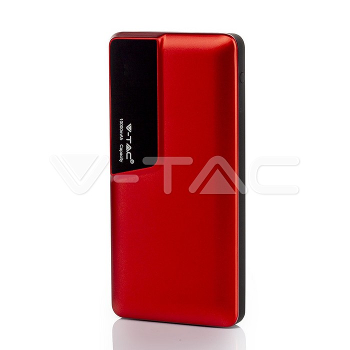 10000mAh Power Bank portatile Digital Display & USB Type C Rosso