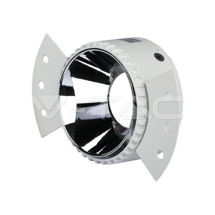 GU10 Fitting Rotondo Bianco Frame, Chrome Reflector