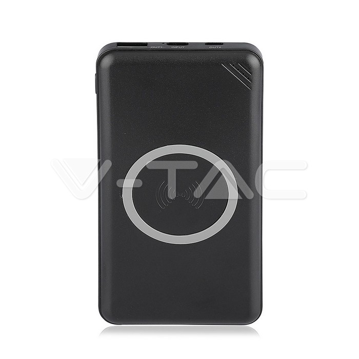 10000 mAh Power Bank Wireless USB Type C Nero