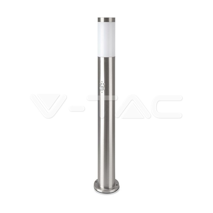 Bollard Lamp 80CM With PIR Sensor Stainless Steel Satin Nickel IP44