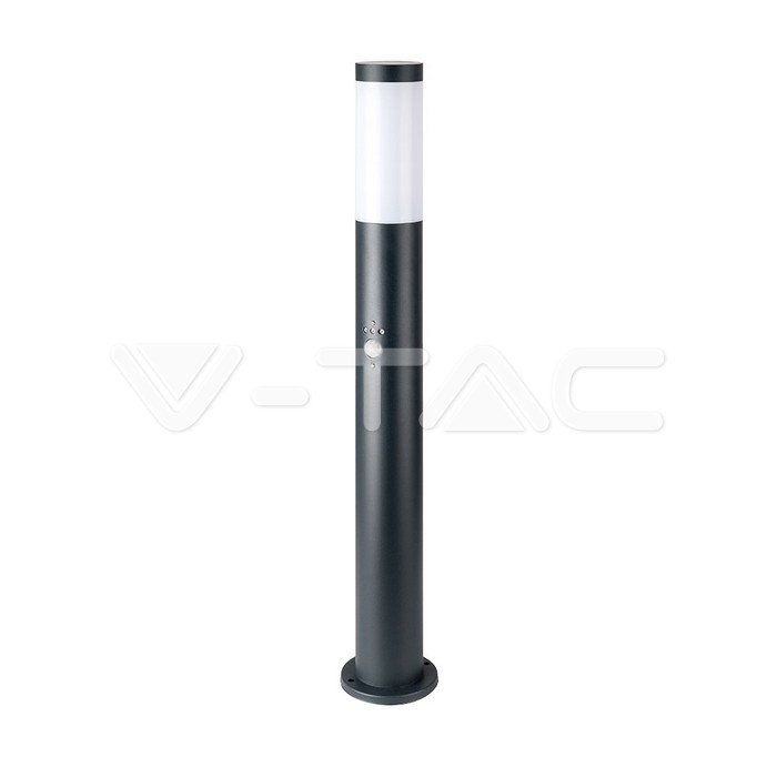 Bollard Lamp 80CM With PIR Sensor Stainless Steel Grey IP44
