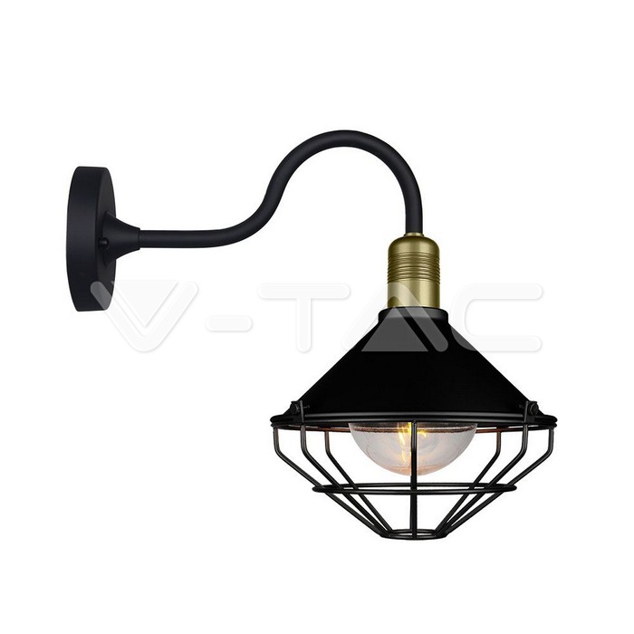 Wall Lamp Matt Black Down IP65