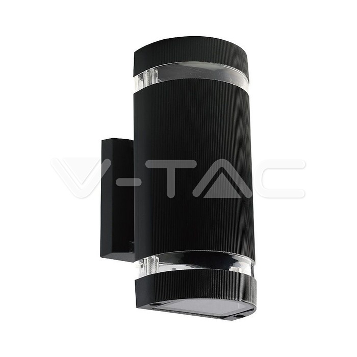  Wall Light Black Body IP44 E27 Round