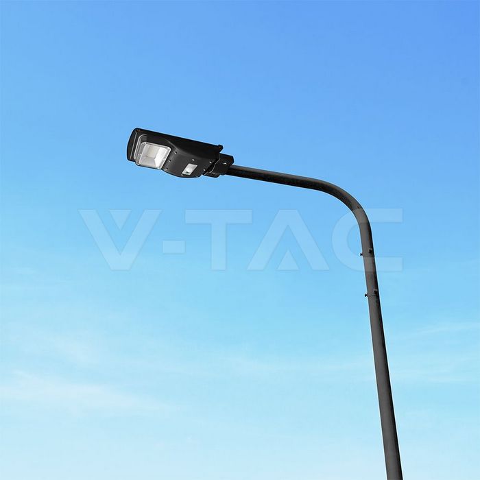 6W LED Plastic Solar Street Light 6000K Black Body img 11