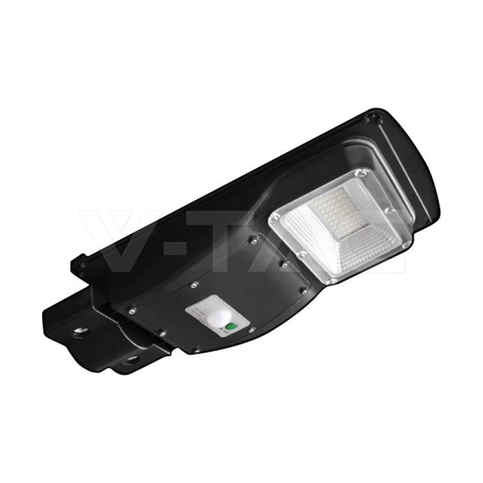 6W LED Plastic Solar Street Light 6000K Black Body img 1