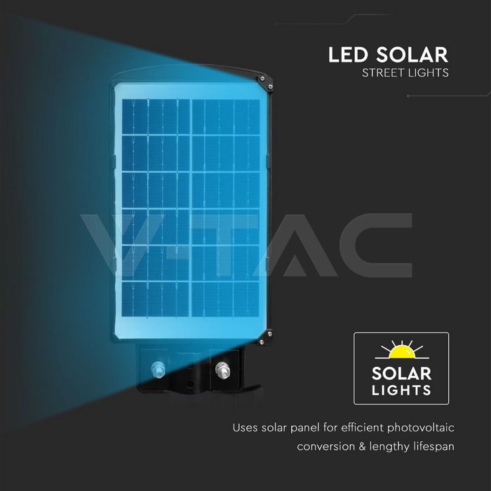 6W LED Plastic Solar Street Light 6000K Black Body img 4