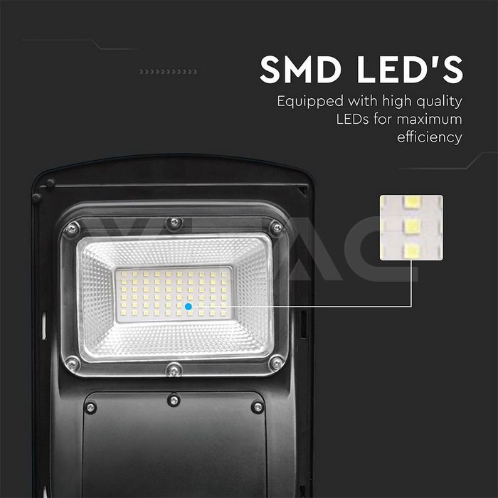 6W LED Plastic Solar Street Light 6000K Black Body img 5