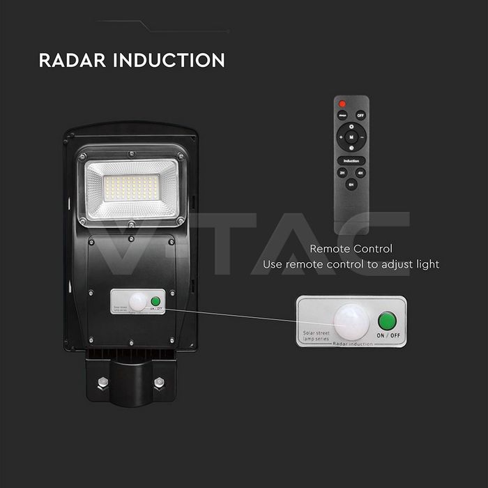 6W LED Plastic Solar Street Light 6000K Black Body img 7