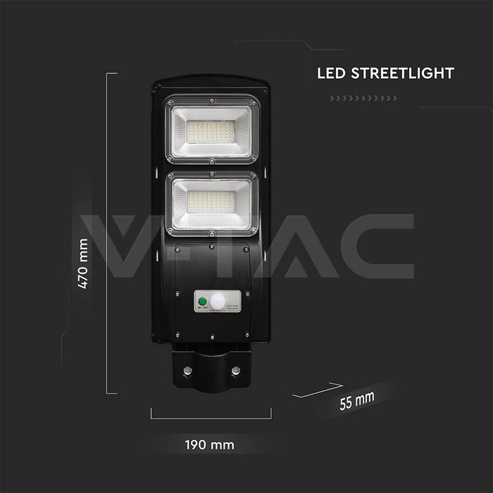 8W LED Plastic Solar Street Light 6000K Black Body img 9
