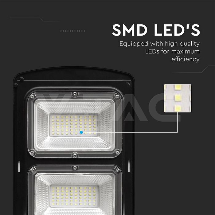 8W LED Plastic Solar Street Light 6000K Black Body img 5