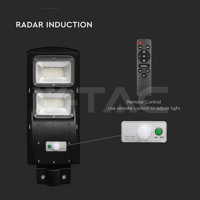 8W LED Plastic Solar Street Light 6000K Black Body img 7