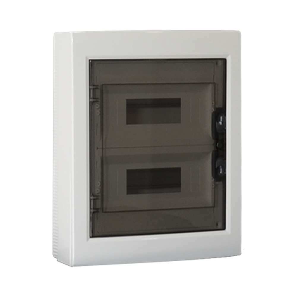 Centralino a parete 24M(12x2)-IP40 -330x347x102  portello trasp.fumè