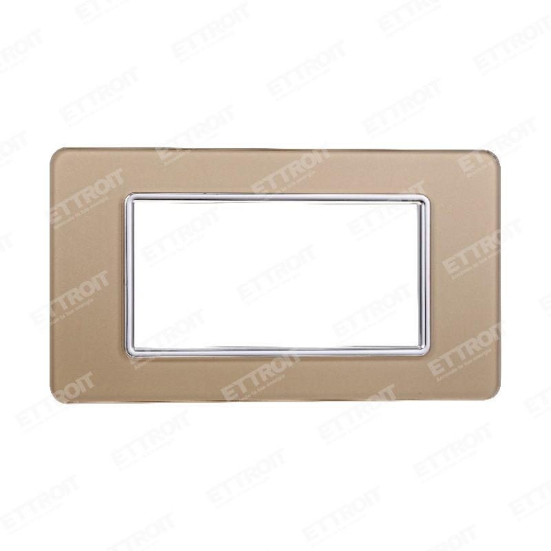 PLACCA VETRO 4P ORO