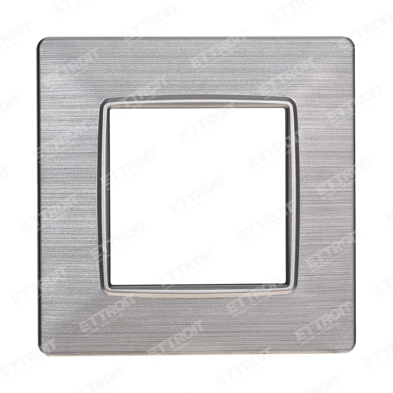 PLACCA 2P SILVER SATINATO