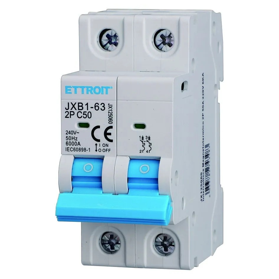 Interruttore Magnetotermico 2P 50A 220V 6KA