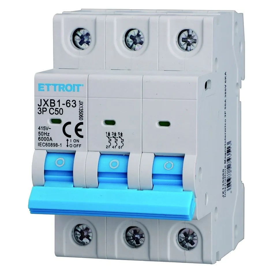 Interruttore Magnetotermico 3P 50A 380V 6KA