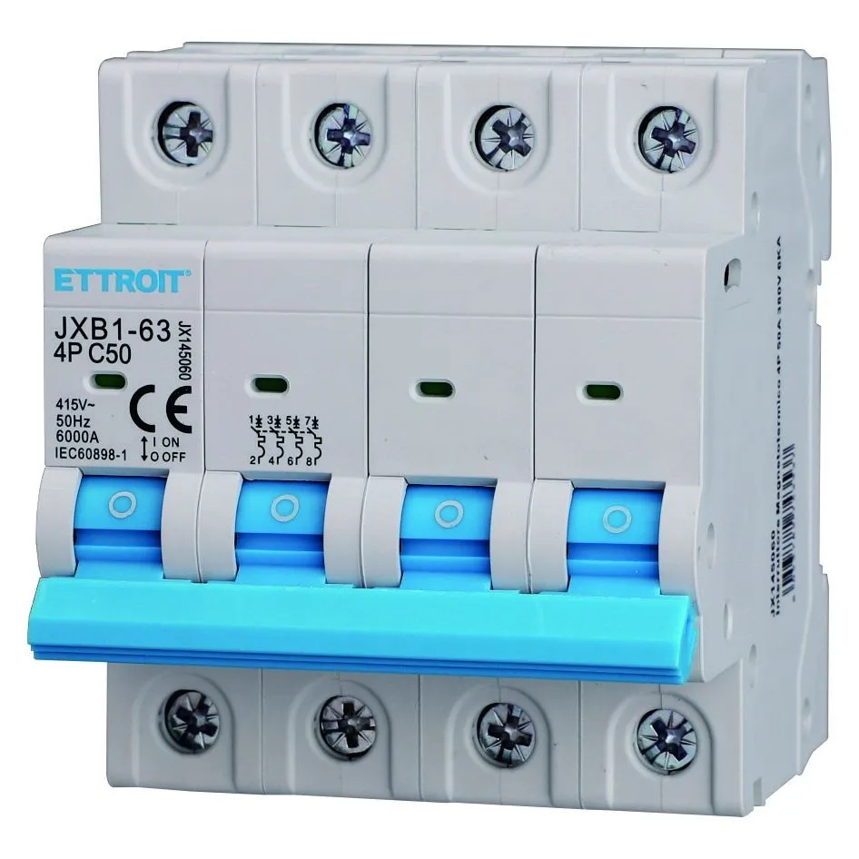 Interruttore Magnetotermico 4P 50A 380V 6KA