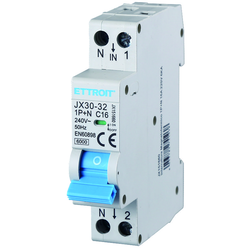 Interruttore Magnetotermico 1P+N 16A 220V 6KA
