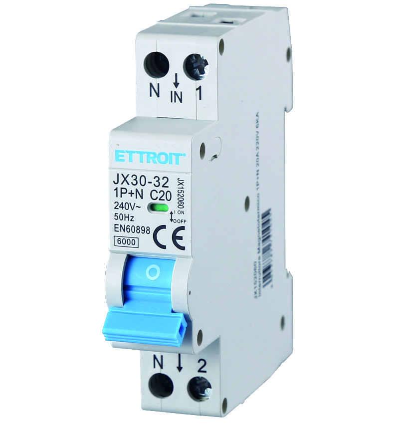 Interruttore Magnetotermico 1P+N 20A 220V 6KA