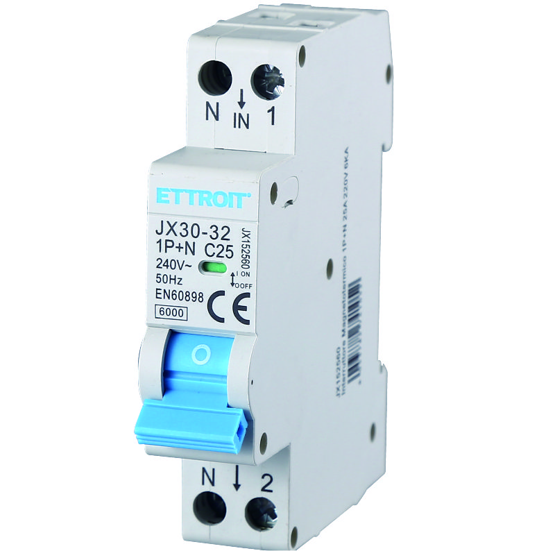 Interruttore Magnetotermico 1P+N 25A 220V 6KA