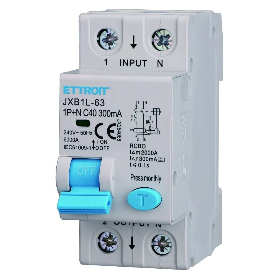 Magnetotermico Differenziale 1P+N 40A 300mA 220V-6KA CLASSE A
