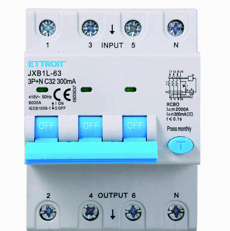 Magnetotermico Differenziale 3P+N 32A 300mA 380V-6KA