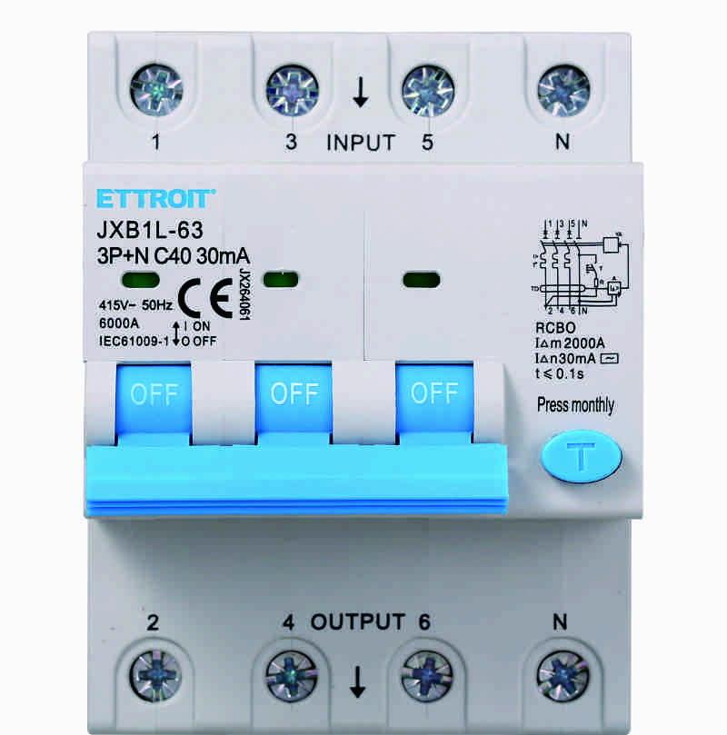 Magnetotermico Differenziale 3P+N 40A 30mA 380V-6KA
