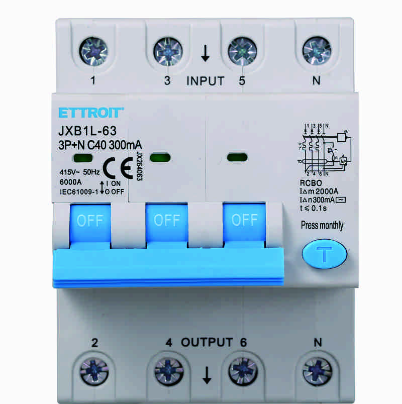 Magnetotermico Differenziale 3P+N 40A 300mA 380V-6KA
