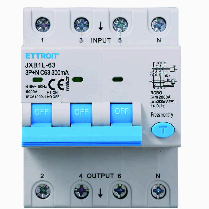 Magnetotermico Differenziale 3P+N 63A 300mA 380V-6KA