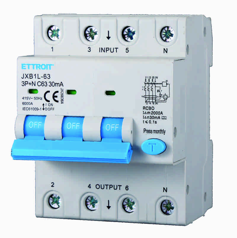 Magnetotermico Differenziale 3P+N 63A 30mA 380V-6KA CLASSE A