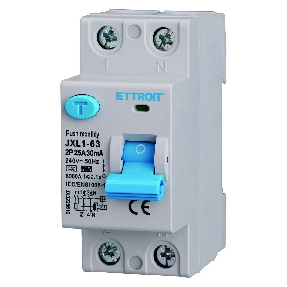 Interruttore Differenziale Puro 2P 25A 30mA 220V-6KA CURVA F