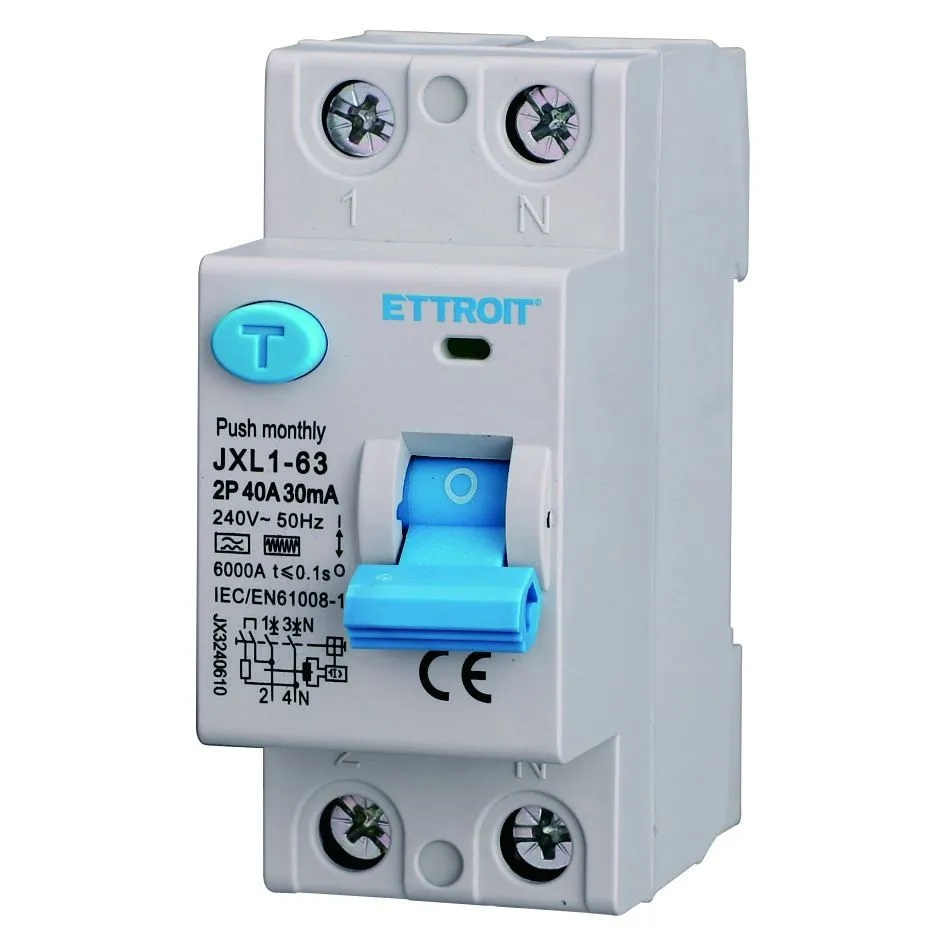 Interruttore Differenziale Puro 2P 40A 30mA 220V-6KA CURVA F