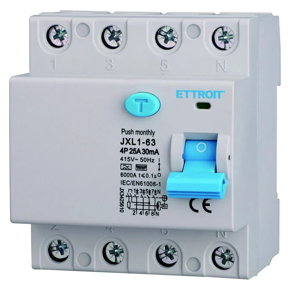 Interruttore Differenziale Puro 4P 25A 30mA 380V-6KA CURVA F