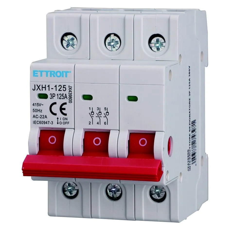 INTERRUTTORE SEZIONATORE 3P 125A 220V