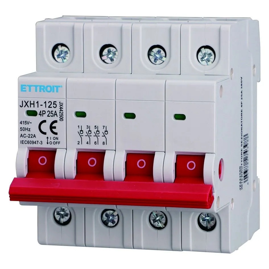 INTERRUTTORE SEZIONATORE 4P 25A 220V