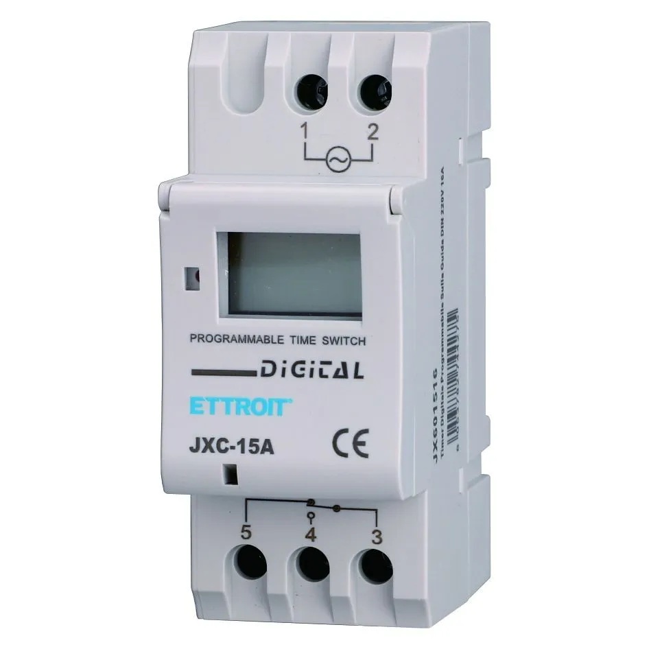 Timer Digitale Programmabile Sulla Guida DIN 220V 16A