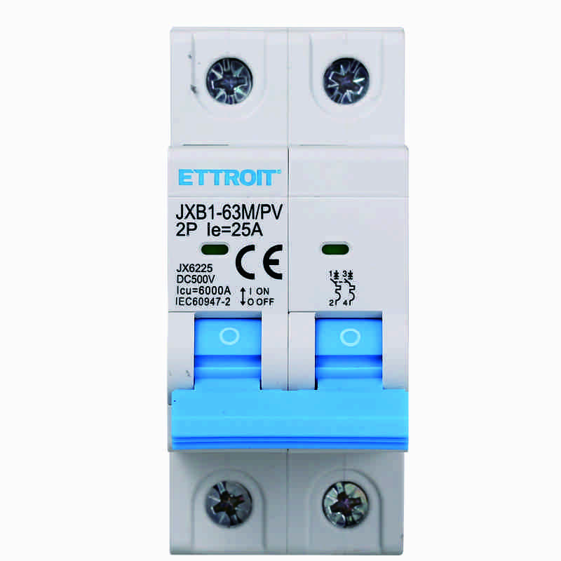 2P Interruttore Magnetotermico Fotovoltaico DC 25A 6kA 500V